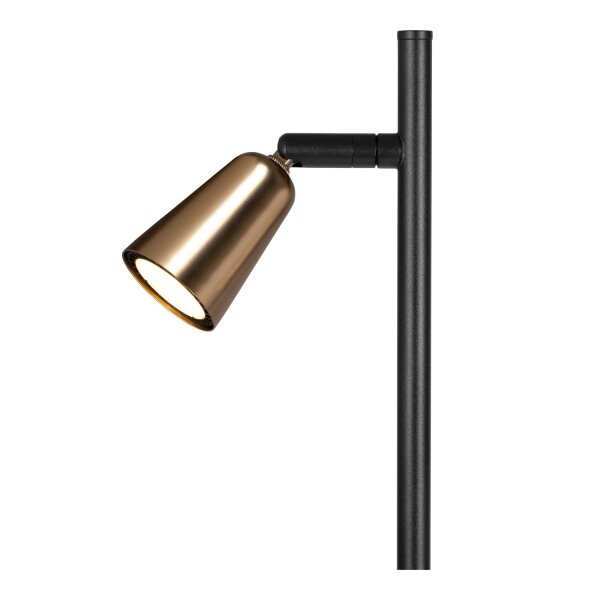 Stehleuchte verstellbar Metall Schwarz Champagner GU10