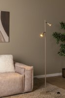 Stehleuchte flexibel Metall Taupe 2-flammig GU10