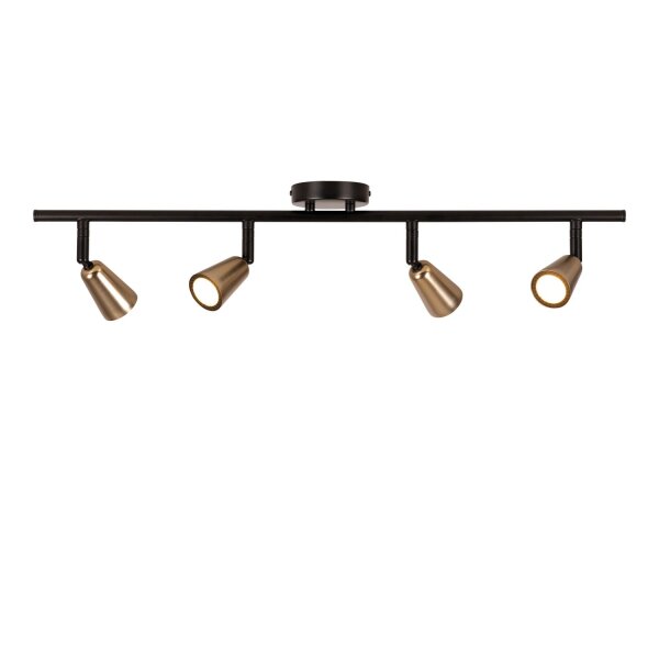 Deckenlampe verstellbar Schwarz Champagner GU10 L:76 cm