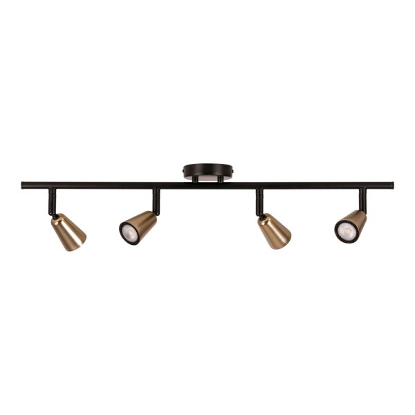 Deckenlampe verstellbar Schwarz Champagner GU10 L:76 cm