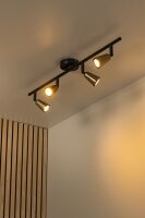 Deckenlampe verstellbar Schwarz Champagner GU10 L:76 cm