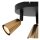 Deckenspot verstellbar Schwarz Champagner GU10 H:14 cm