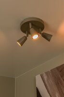 Deckenstrahler flexibel Metall Taupe GU10 B:24,5 cm