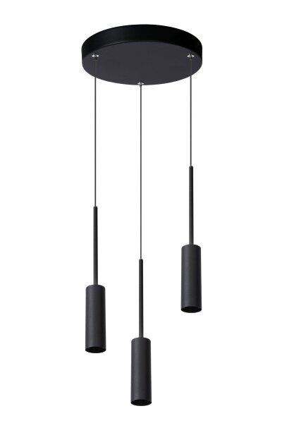 LED Pendelleuchte Alu Schwarz 2700K B:26 cm rund