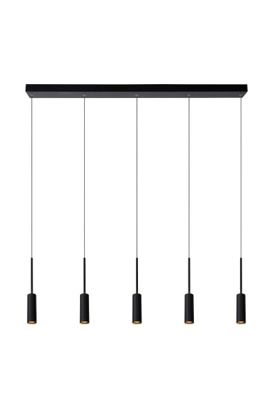 LED Pendelleuchte Aluminium Schwarz 5-flammig 2700K