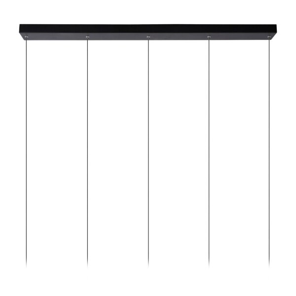 LED Pendelleuchte Aluminium Schwarz 5-flammig 2700K