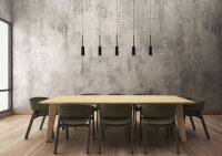 LED Pendelleuchte Aluminium Schwarz 5-flammig 2700K