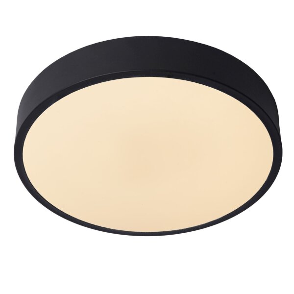 LED Deckenlampe dimmbar blendarm Schwarz 2700K Ø30 cm