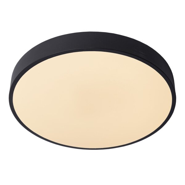 LED Deckenlampe dimmbar blendarm Schwarz 2700K Ø39,5 cm