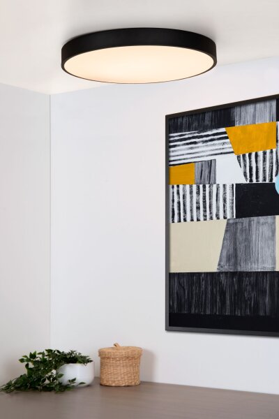 LED Deckenleuchte dimmbar Schwarz 2700K Ø49,5 cm