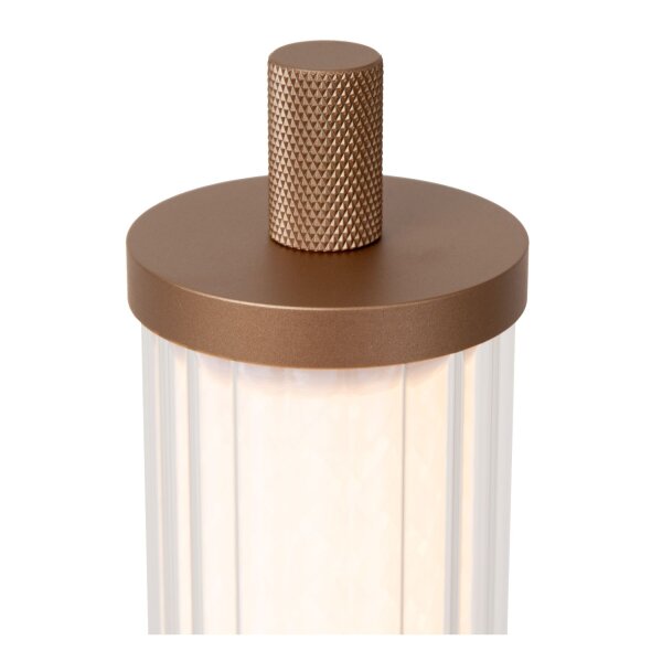 LED Tischleuchte dimmbar Glas Champagner CCT 2200-3000K
