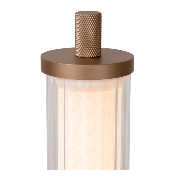 LED Stehleuchte dimmbar Glas Champagner 2200-3000K