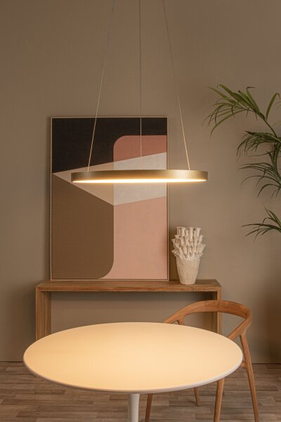 LED Kronleuchter verstellbar Messing 2700K Ø58 cm