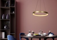 LED Kronleuchter verstellbar Messing 2700K Ø58 cm
