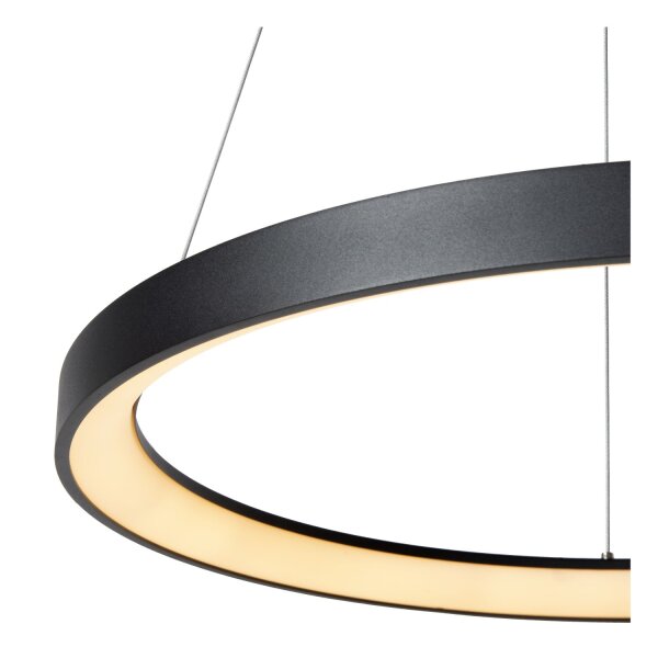 LED Kronleuchter verstellbar Schwarz 2700K Ø58 cm