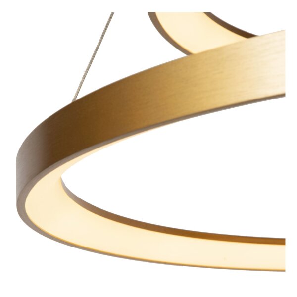 LED Kronleuchter verstellbar Messing 2700K B:78 cm