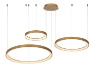 LED Pendelleuchte verstellbar Messing 2700K L:136 cm