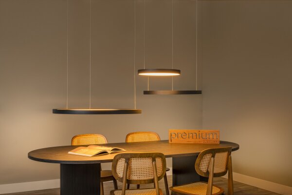 LED Hängelampe verstellbar Schwarz 2700K L:136 cm
