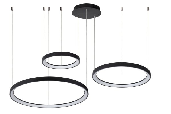 LED Hängelampe verstellbar Schwarz 2700K L:136 cm