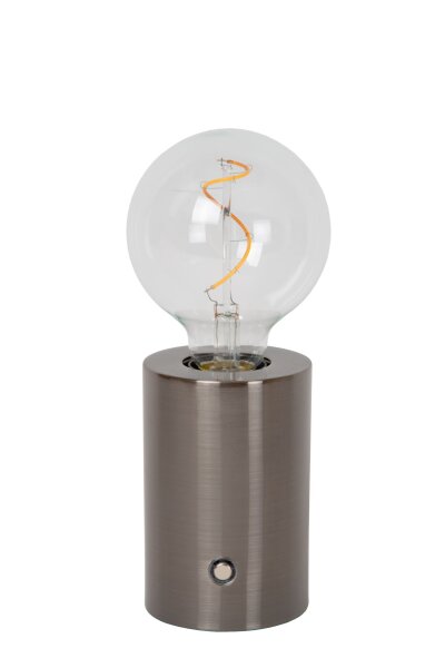Tischlampe Akku dimmbar Touch Schwarz-Chrom USB-C E27