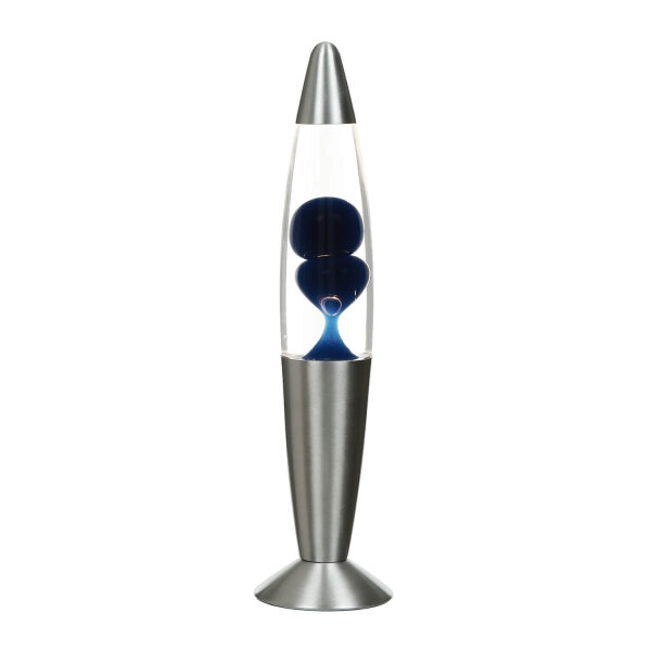 Harmonische Lavalampe Blau Silber rund Ø6cm TIMMY