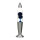 Harmonische Lavalampe Blau Silber rund Ø6cm TIMMY