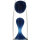Harmonische Lavalampe Blau Silber rund Ø6cm TIMMY
