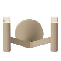 Wandleuchte Taupe 2-flammig G9 B:19 cm modern