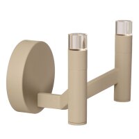 Wandleuchte Taupe 2-flammig G9 B:19 cm modern