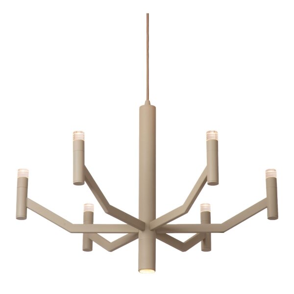 Kronleuchter verstellbar Taupe G9 GU10 Ø60 cm