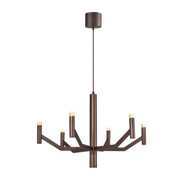 Kronleuchter verstellbar Kaffeebraun G9 GU10 Ø60 cm