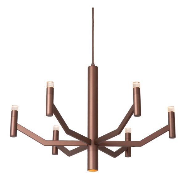 Kronleuchter verstellbar Kaffeebraun G9 GU10 Ø60 cm