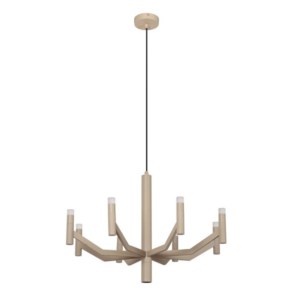 Kronleuchter verstellbar Taupe 8-flammig G9 GU10 Ø80 cm