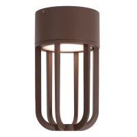 LED Au&szlig;endeckenleuchte Alu Rostbraun 2700K IP54...