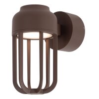 LED Au&szlig;enwandlampe Alu Rostbraun 2700K IP54 B:10 cm