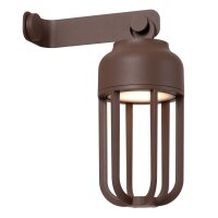 LED Außenwandlampe Akku Alu Rostbraun 2700-4000K IP54