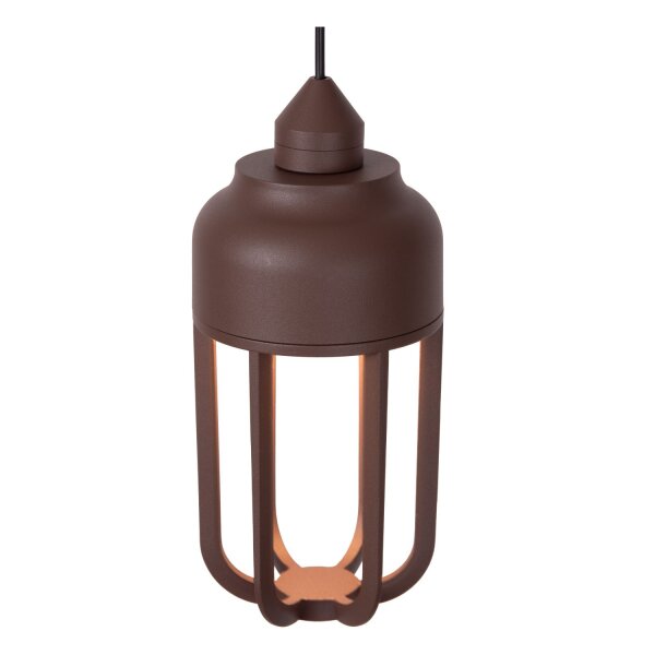 LED Pendelleuchte außen Alu Rostbraun 2700K IP54