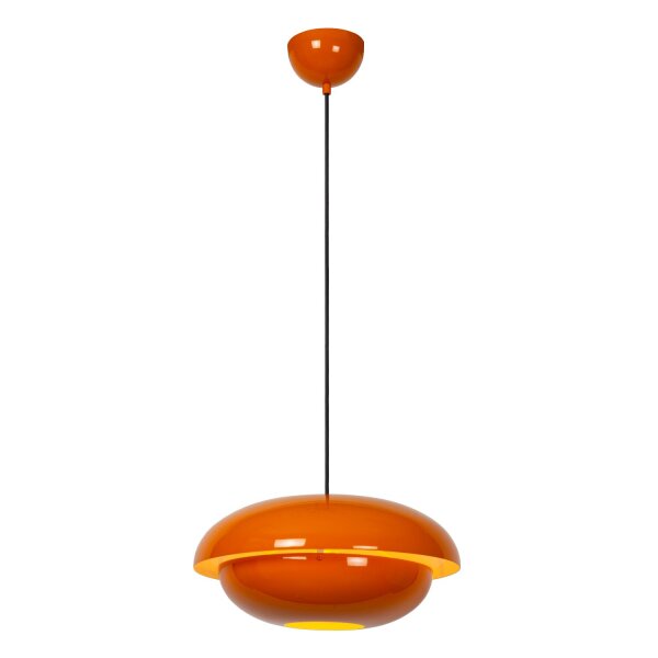 Pendelleuchte indirekt Metall Orange E27 Ø40 cm