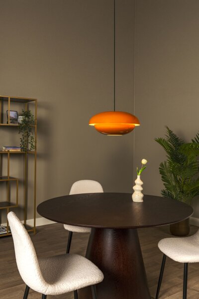 Pendelleuchte indirekt Metall Orange E27 Ø40 cm