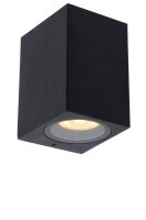 Au&szlig;enwandleuchte Aluminium Schwarz GU10 IP44 B:6,8 cm
