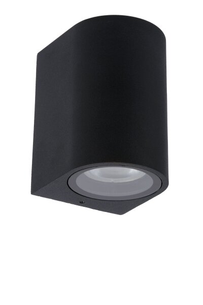 Außenwandleuchte Aluminium Schwarz GU10 IP44 H:10 cm