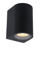 Au&szlig;enwandleuchte Aluminium Schwarz GU10 IP44 H:10 cm