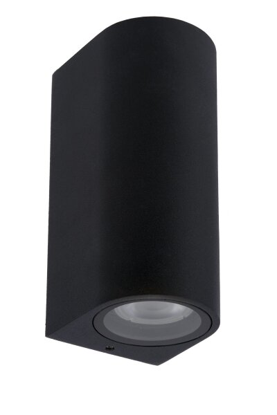 Wandleuchte Up Down Alu Schwarz GU10 IP44 T:7,8 cm