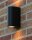 Wandleuchte Up Down Alu Schwarz GU10 IP44 T:7,8 cm