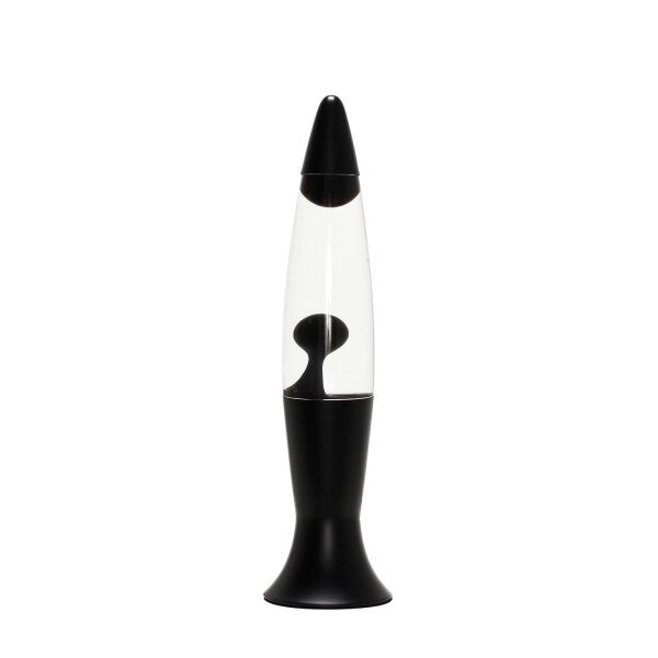 Lavalampe Schwarz Silber 40cm G9 Retro ROXY