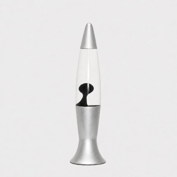 Lavalampe Schwarz Silber 40cm G9 Retro ROXY