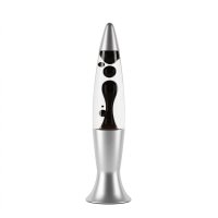 Lavalampe Schwarz Silber 40cm G9 Retro ROXY