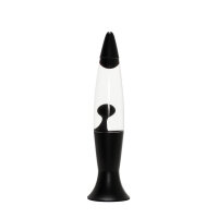 Lavalampe Schwarz Silber 40cm G9 Retro ROXY