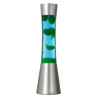 Bunte Lavalampe Blau Gr&uuml;n mit Schalter H:39cm SANDRO