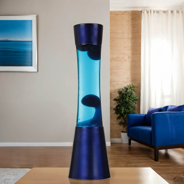 Lavalampe Blau 39,5 cm G9 Retro RINGO